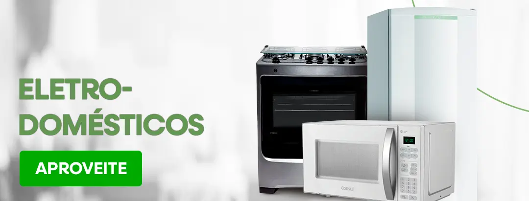 Eletrodomésticos em até 12x sem juros.