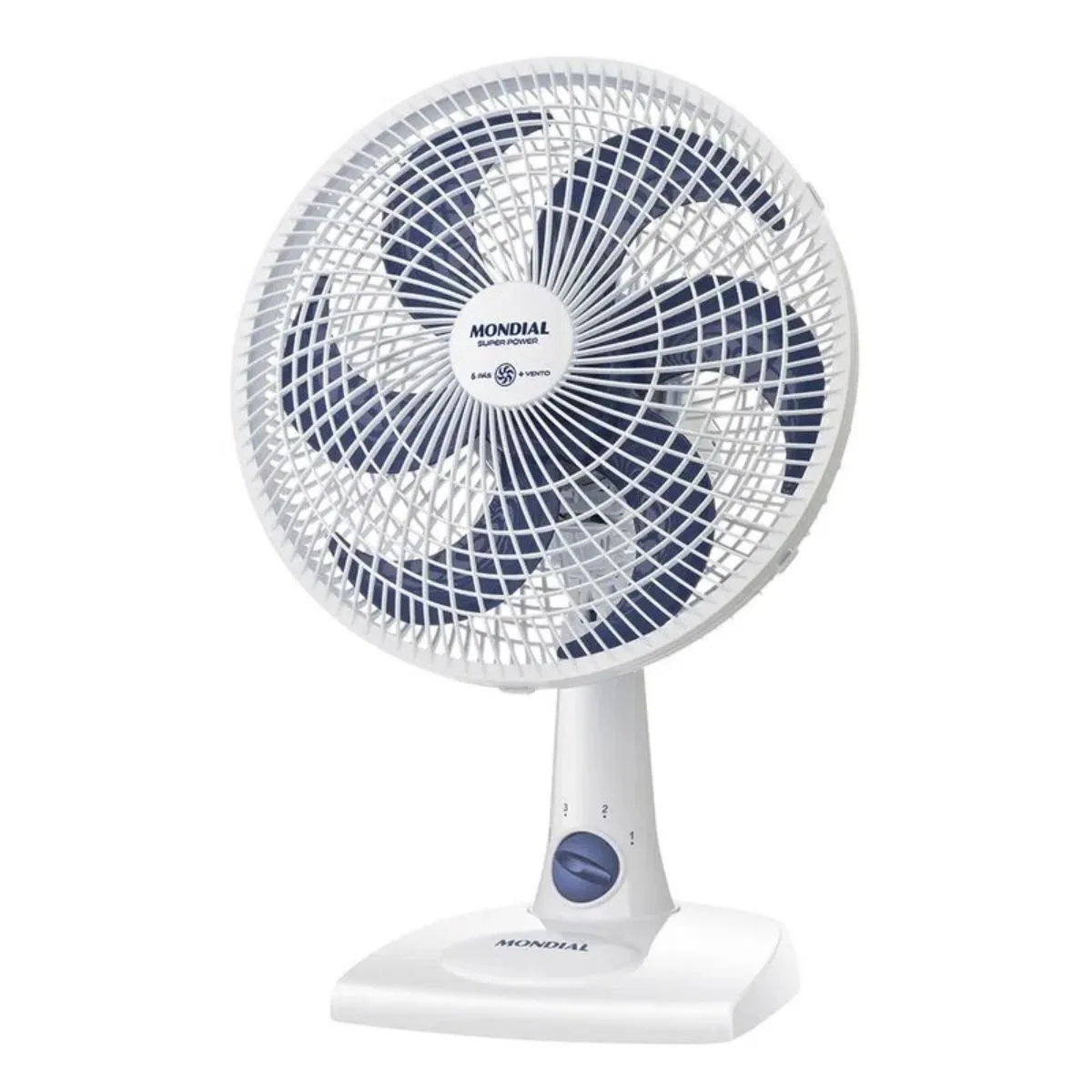 Ventilador de Mesa Super Power VSP-30-B 30cm Mondial 6 Pás 3 Velocidades Branco