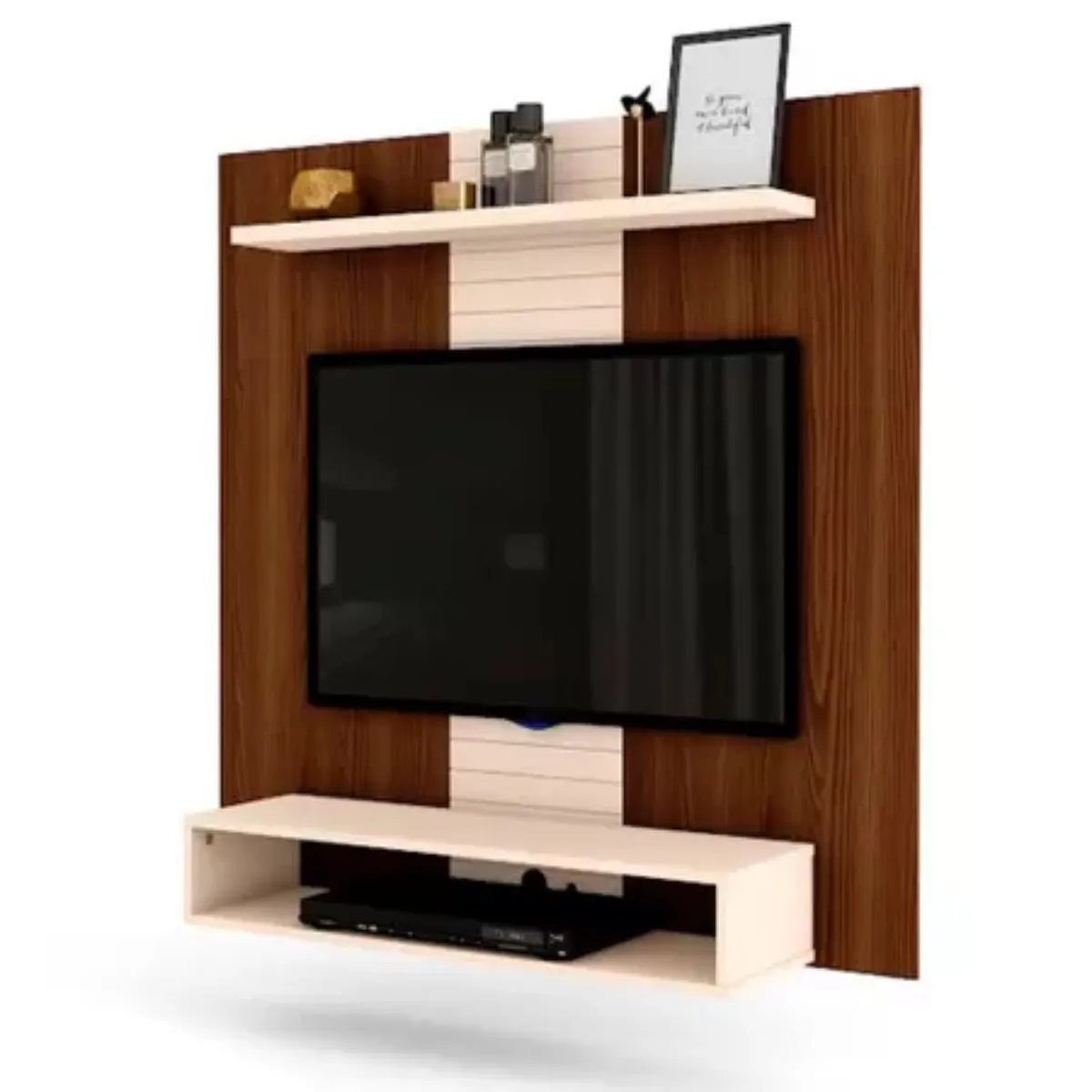 Painel Suspenso Smart Para TV 47 Polegadas Nogueira/Off White