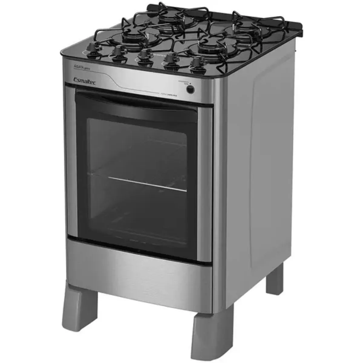 Fogão 4 Bocas Ágata Glass 4090 Inox Bivolt Esmaltec