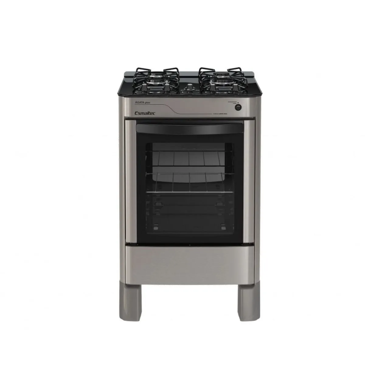 Fogão 4 Bocas Ágata Glass 4090 Inox Bivolt Esmaltec