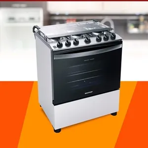 Fogão 6 Bocas Brastemp Branco Bivolt BFS6NCB