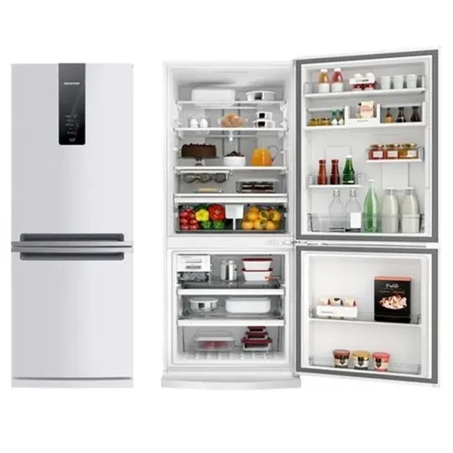 Geladeira Brastemp Frost Free Inverse 443 litros Branca com Turbo Ice BRE57ABB