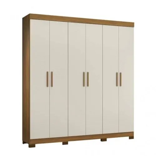 Guarda-Roupa Casal 6 Portas 2 Gavetas Amarok Carvalho Grife/Off White Albatroz