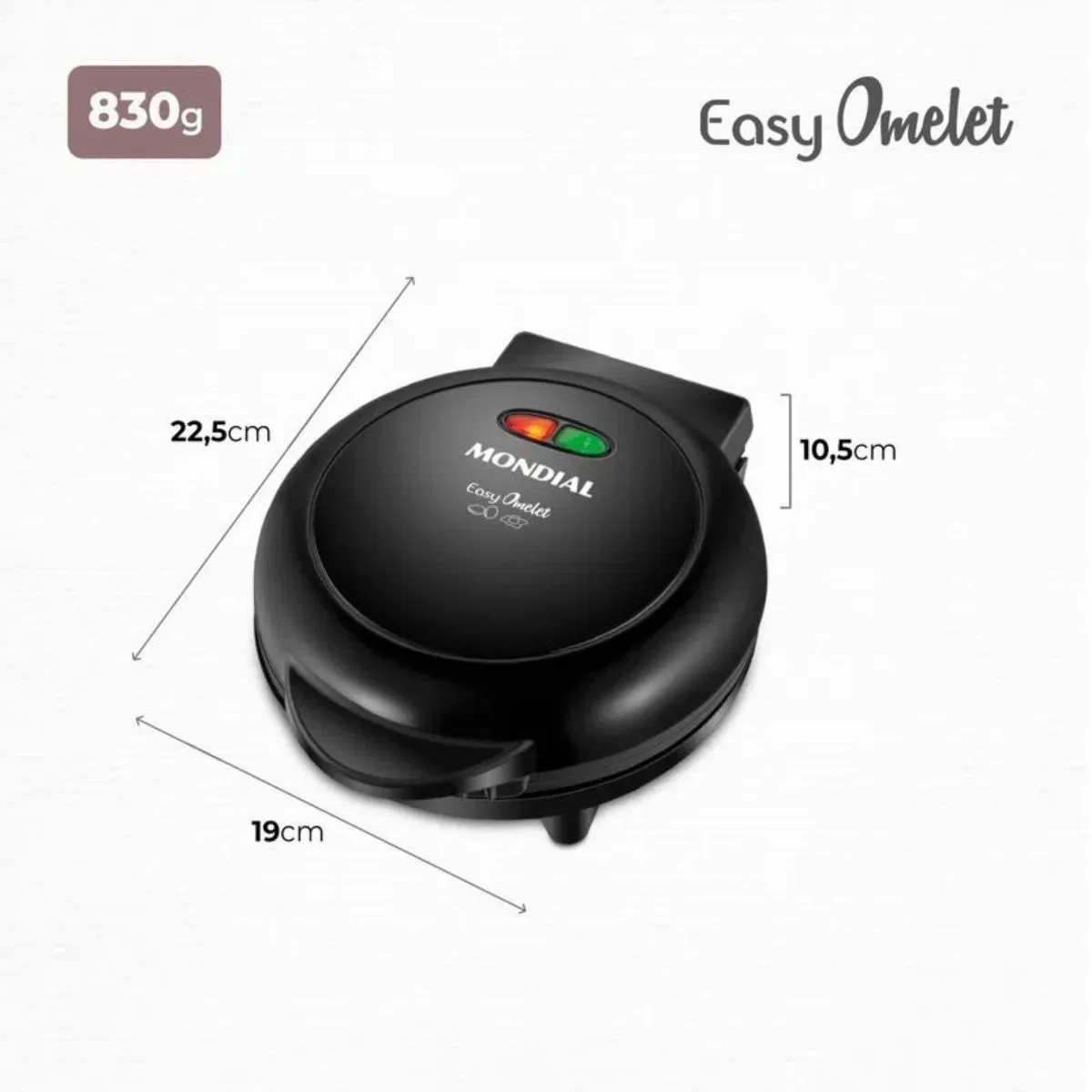 Omeleteira Elétrica Mondial Easy Omelet 800W Preta OM-02