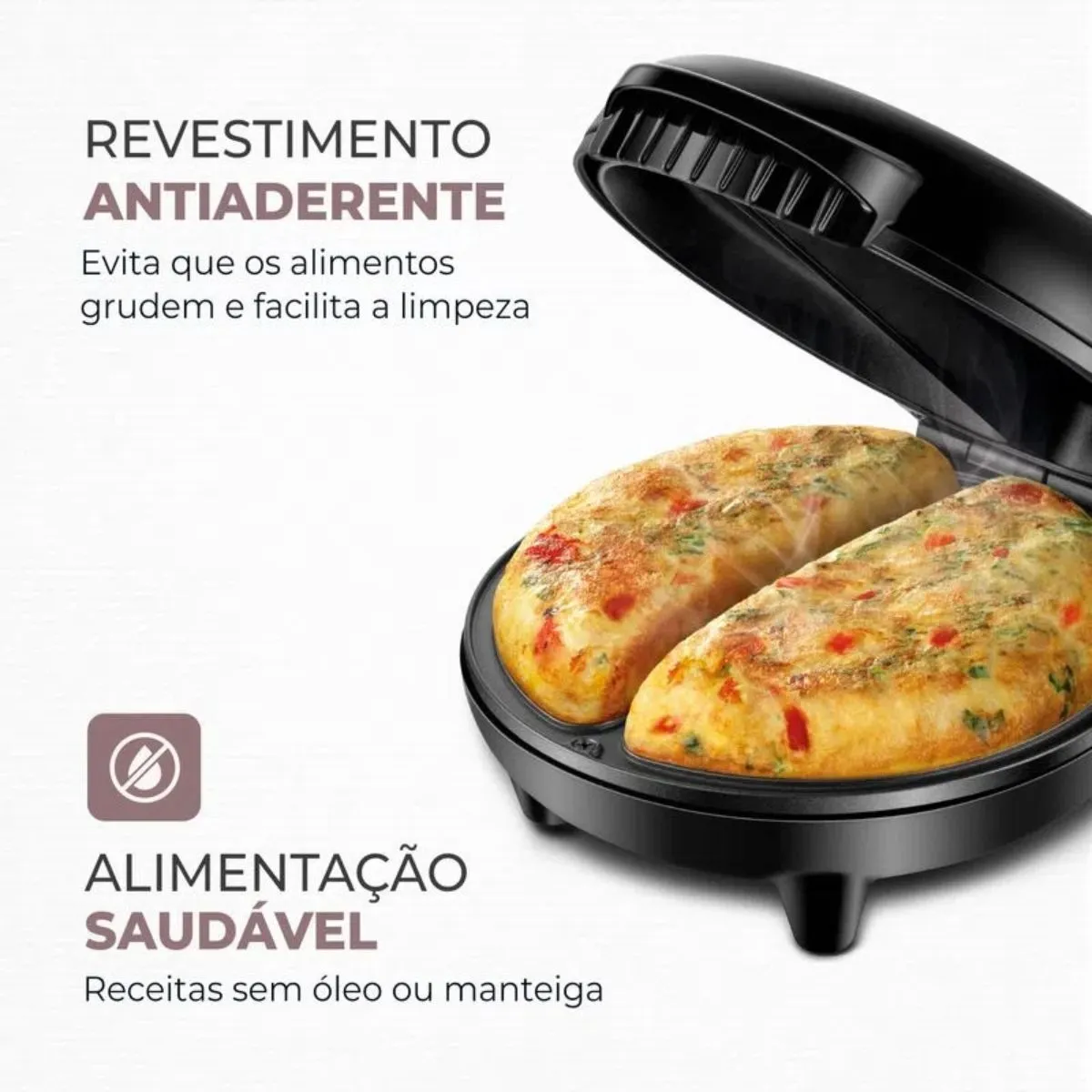Omeleteira Elétrica Mondial Easy Omelet 800W Preta OM-02
