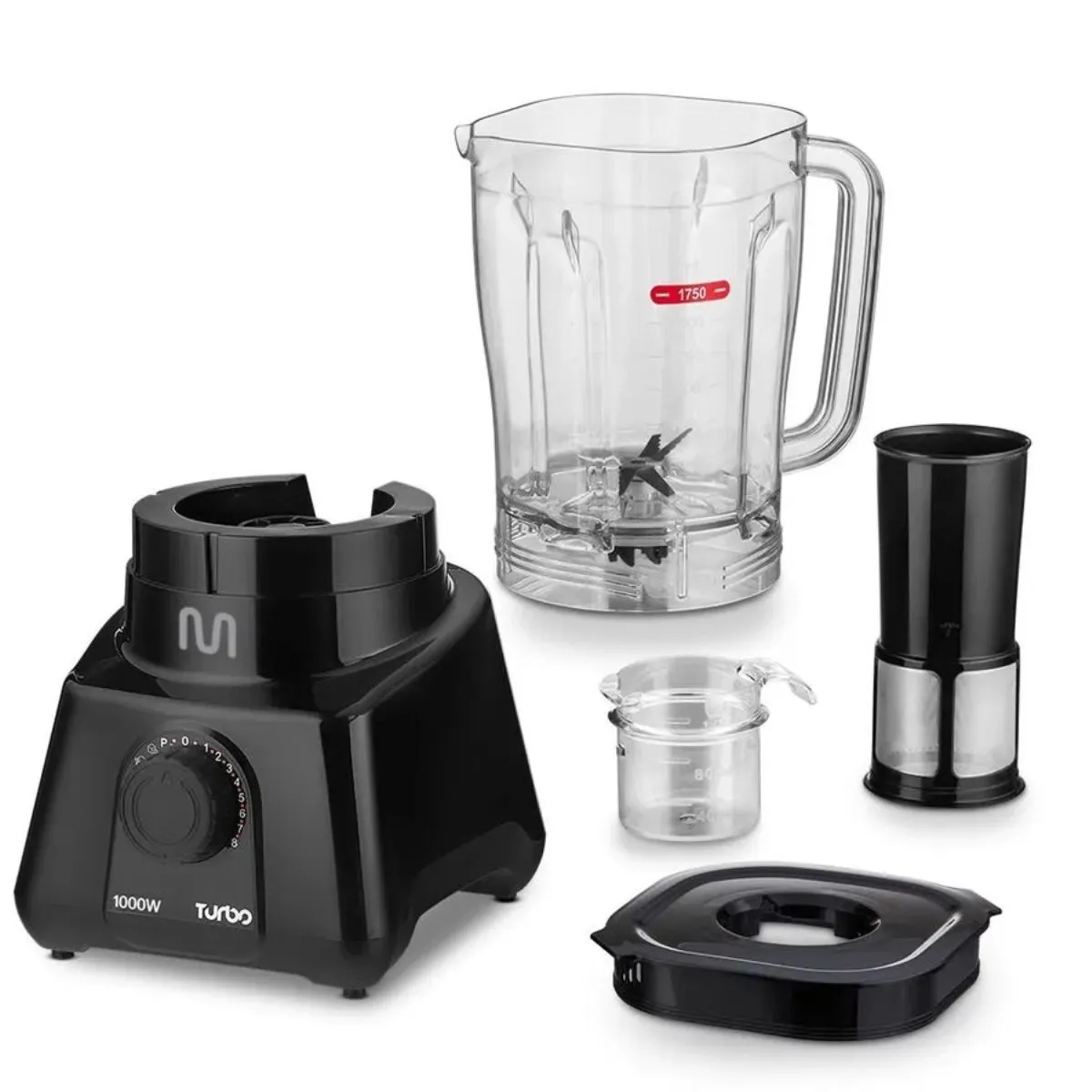 Liquidificador Multi Turbo 1000w 2,6 Litros 8 Velocidades Preto LQ1002 220v