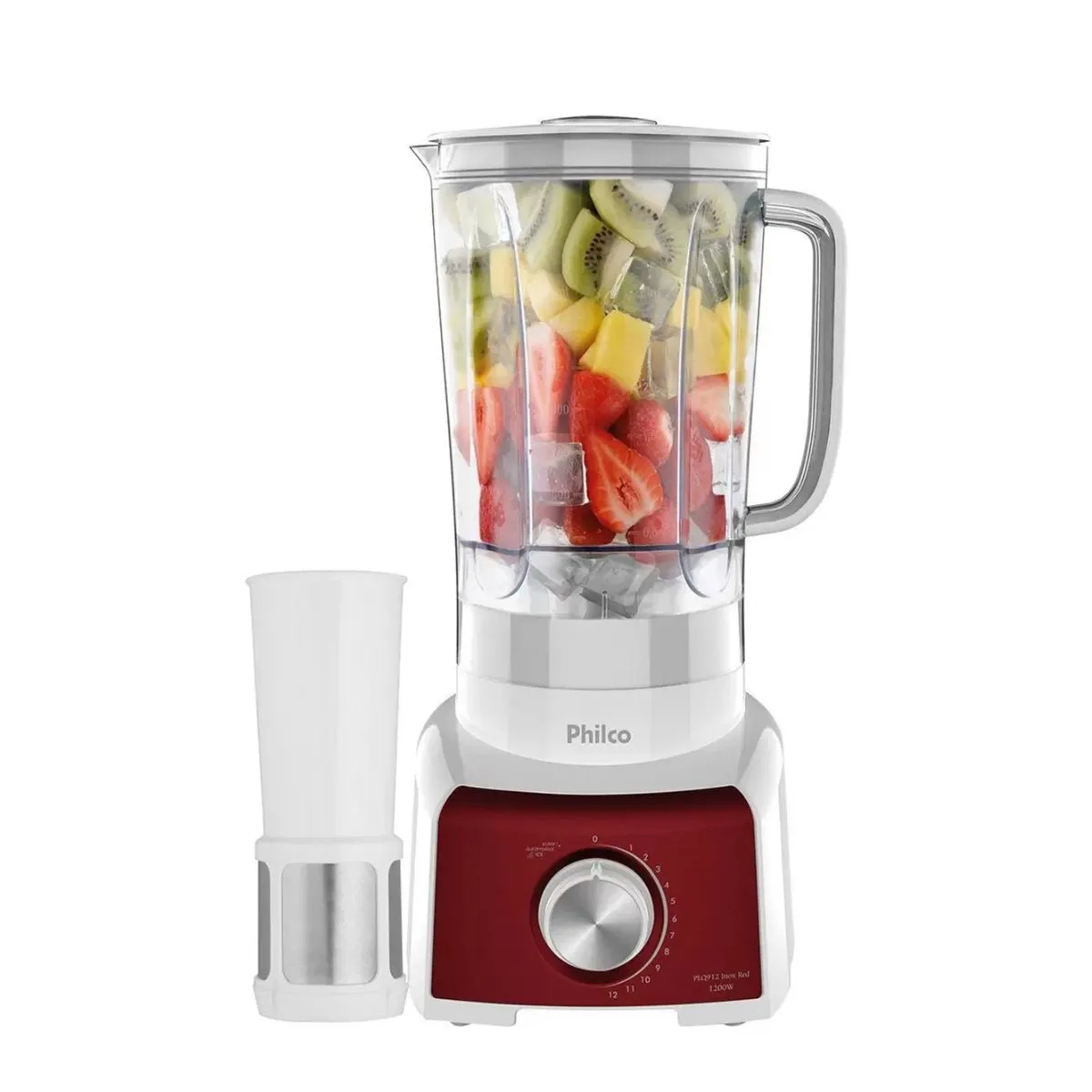 LIQUIDIFICADOR INOX RED/BRANCO PHILCO PLQ912B 12 VELOCIDADES 1200W 220V