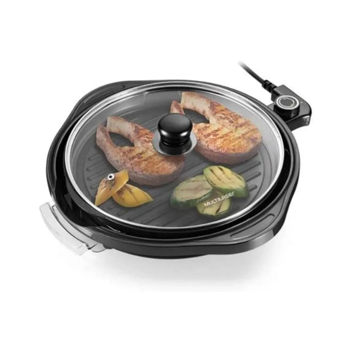 Panela Grill Redonda 30cm 1200w 220V - CE054