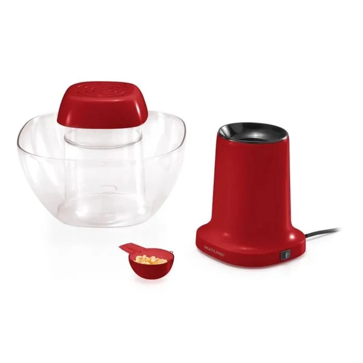 Pipoqueira Elétrica de Tigela Sem Óleo 220v 1200w Vermelha Multilaser - CE120