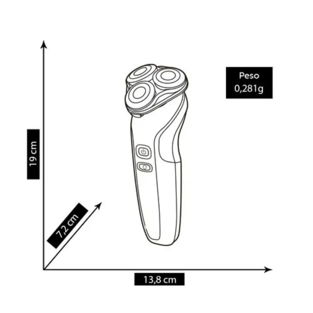 Barbeador Elétrico Seco ou Molhado AquaTouch Series 1000 Bivolt - S1323/41