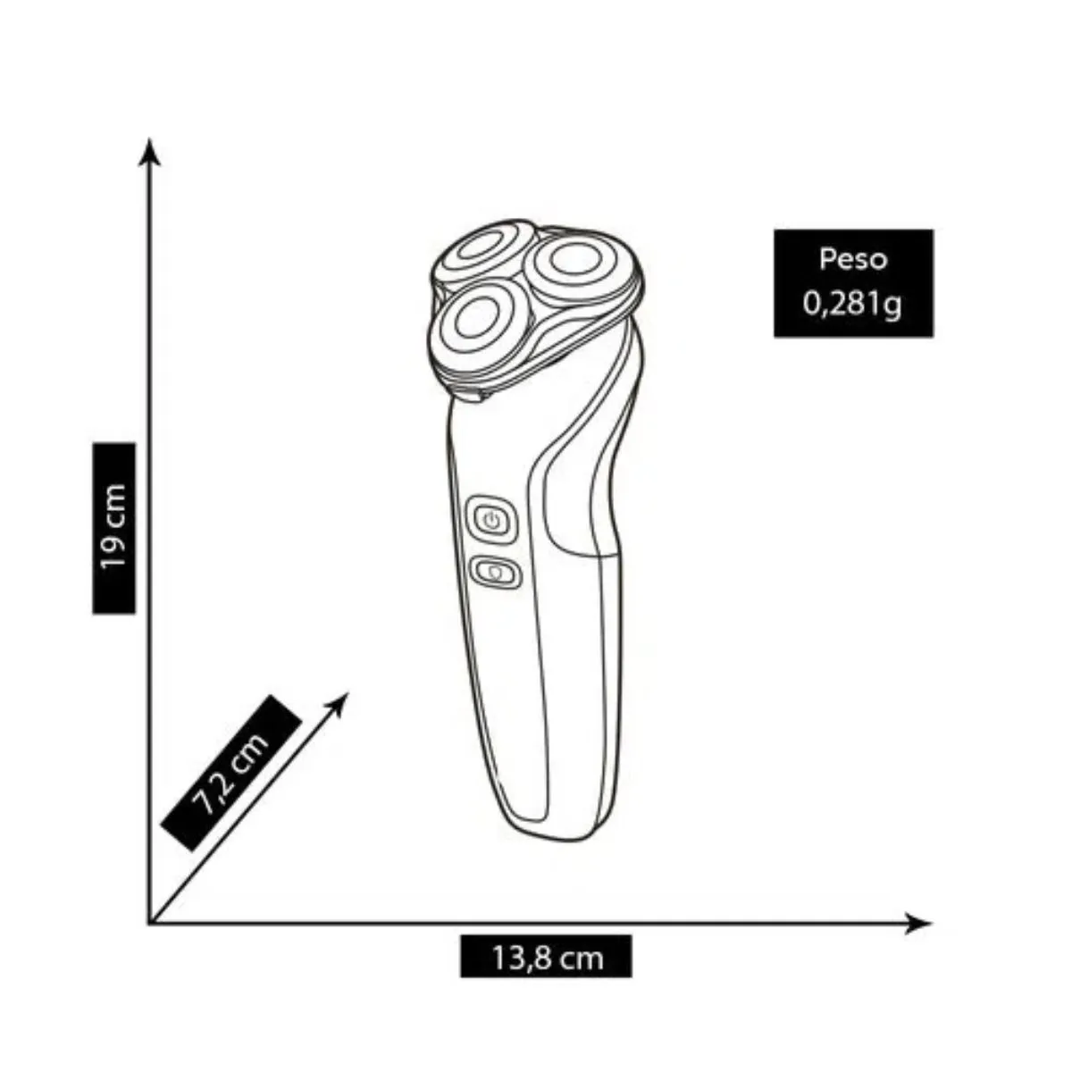 Barbeador Elétrico Seco ou Molhado AquaTouch Series 1000 Bivolt - S1223/41