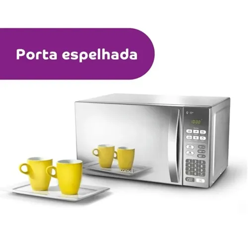 Micro-Ondas Consul 20L cor Inox Espelhado CM020BF com Função Descongelar 220V
