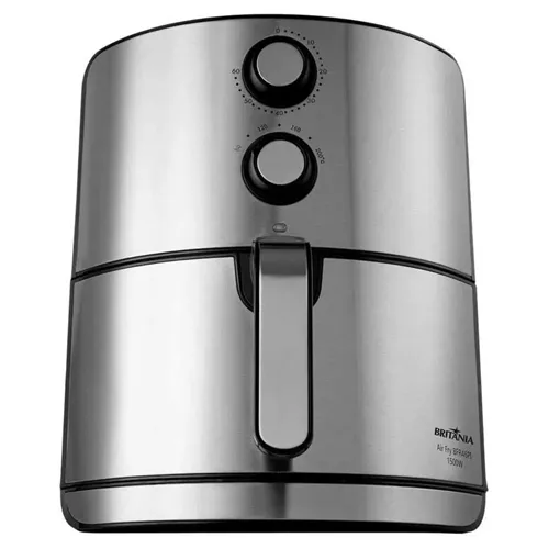 Fritadeira Elétrica sem Óleo Air Fryer Britânia BFR46PI 4,6LT Inox/Preta 220V 1500W