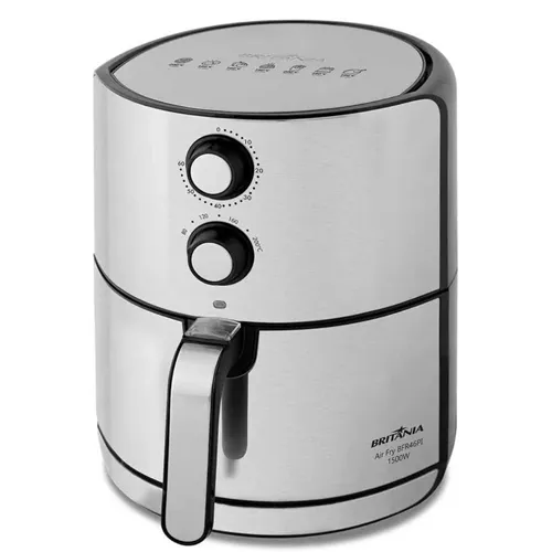 Fritadeira Elétrica sem Óleo Air Fryer Britânia BFR46PI 4,6LT Inox/Preta 220V 1500W