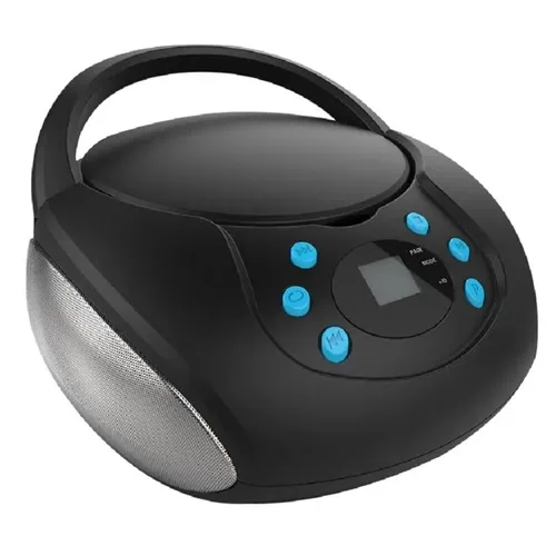 Caixa de Som Rádio Boombox Multilaser SP345 Bluetooth Auxiliar USB FM CD 8W RMS Preto Bivolt