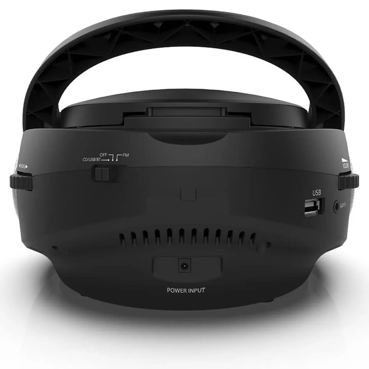 Caixa de Som Rádio Boombox Multilaser SP345 Bluetooth Auxiliar USB FM CD 8W RMS Preto Bivolt