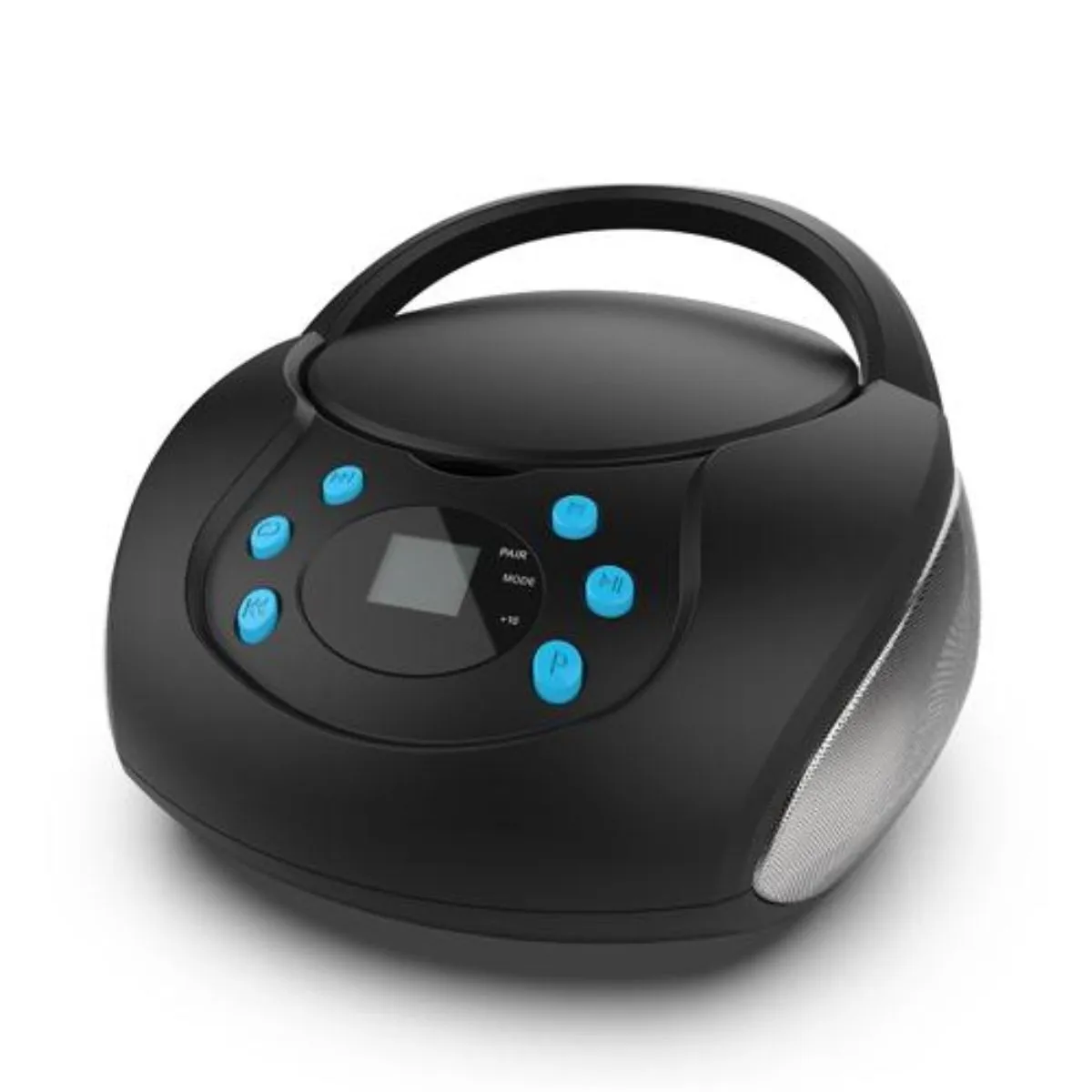 Caixa de Som Rádio Boombox Multilaser SP345 Bluetooth Auxiliar USB FM CD 8W RMS Preto Bivolt