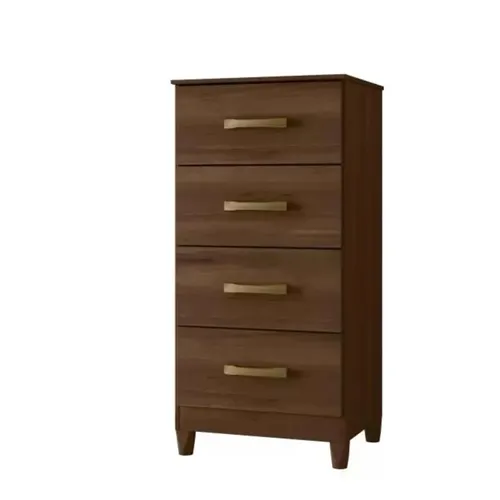Cômoda 4 Gavetas Mobi Cedro/Interna Branca