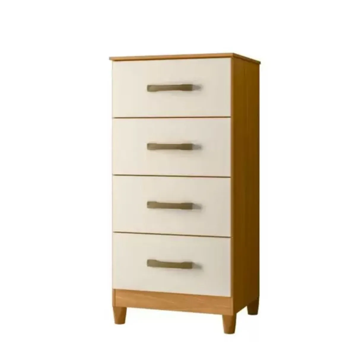 Cômoda 4 Gavetas Mobi Carvalho Grife/Off White