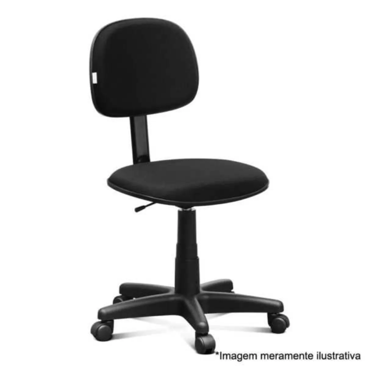 Cadeira Secretária Giratória Sem Braço Preta