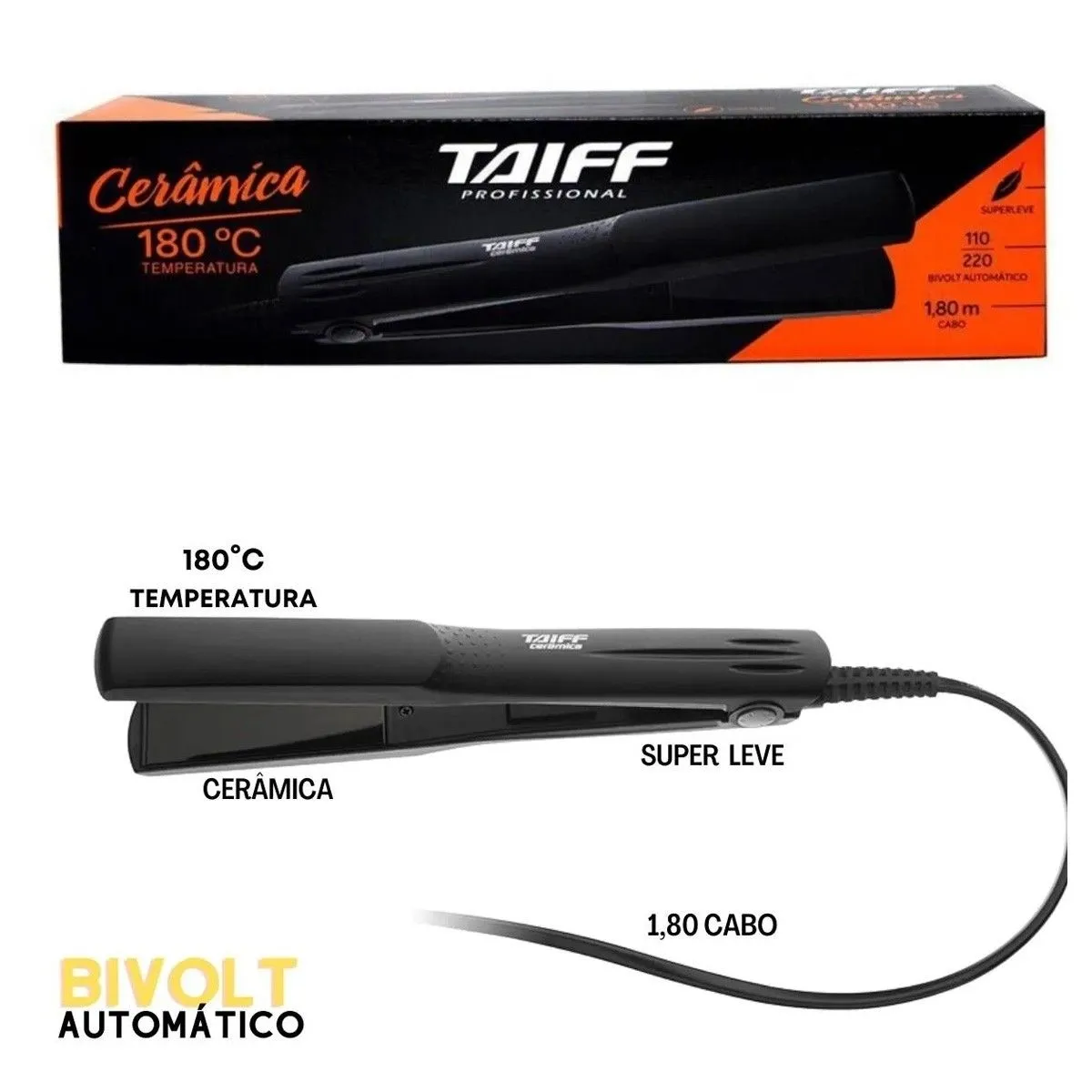 Prancha Alisadora Taiff Cerâmica  Bivolt