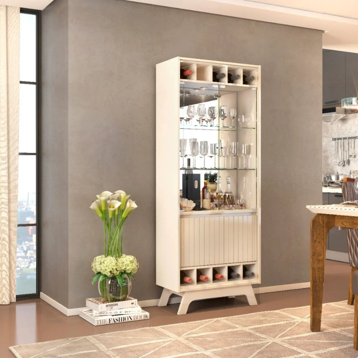 Cristaleira Graça Off White/Off White