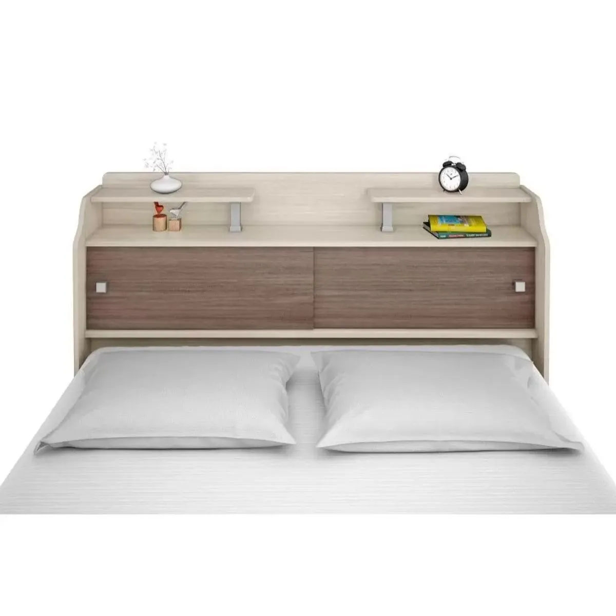 Cabeceira Box 1,38 Framar Elisa Avelã Madeira/Castanho Madeira