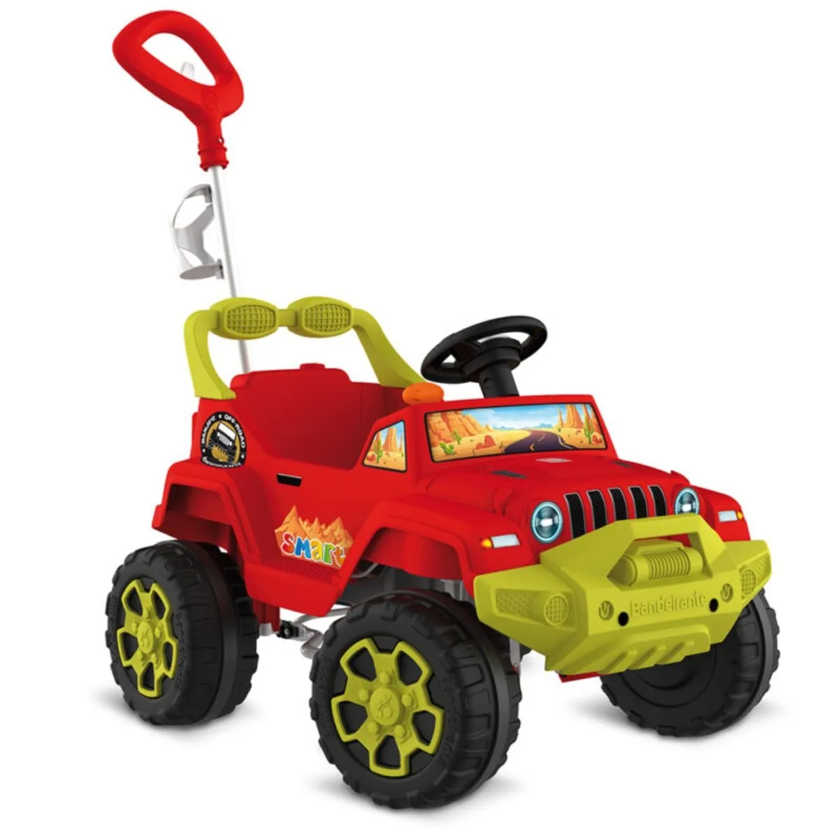 Carrinho Infantil de Passeio Smart Banjipe Vermelho de Pedal Bandeirante
