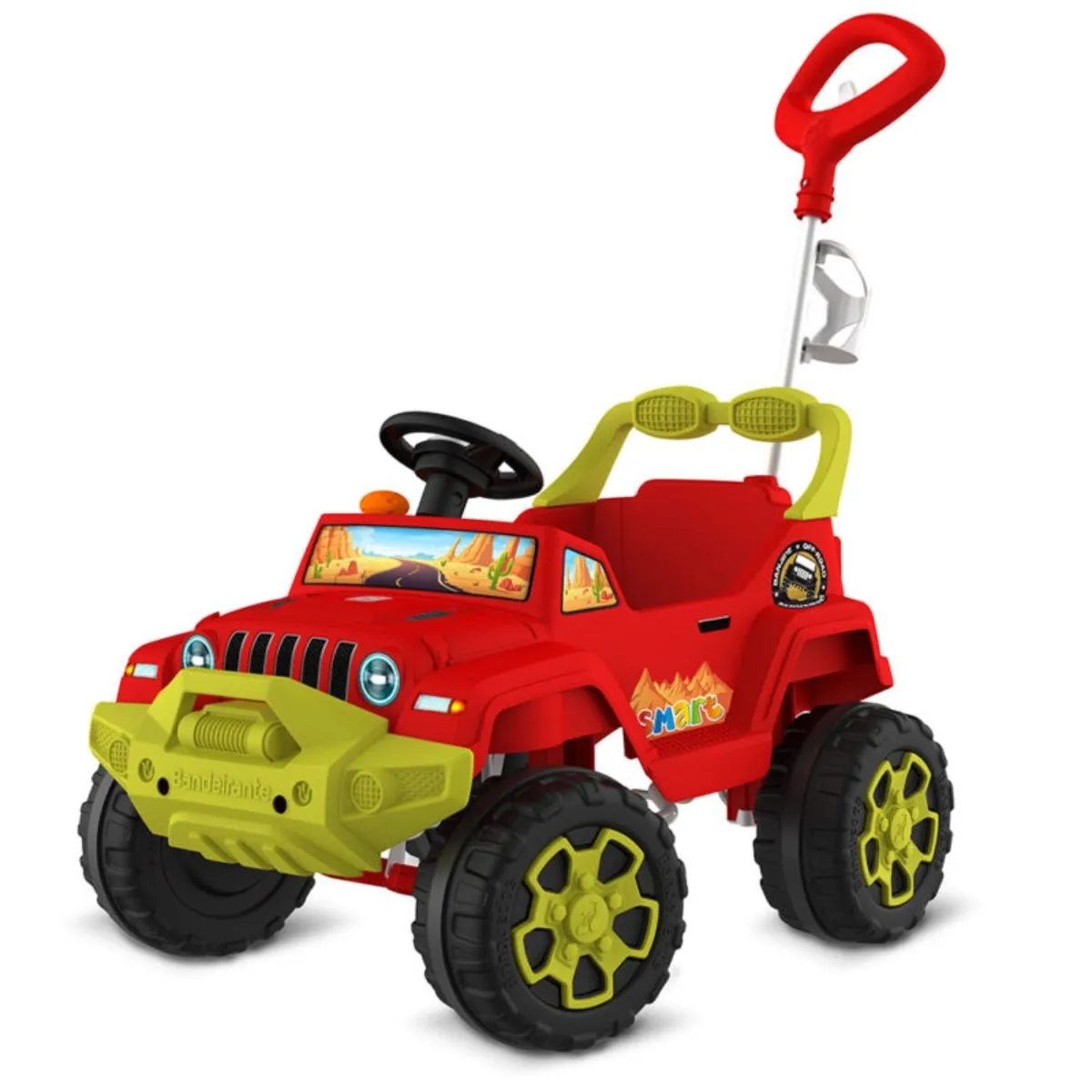 Carrinho Infantil de Passeio Smart Banjipe Vermelho de Pedal Bandeirante