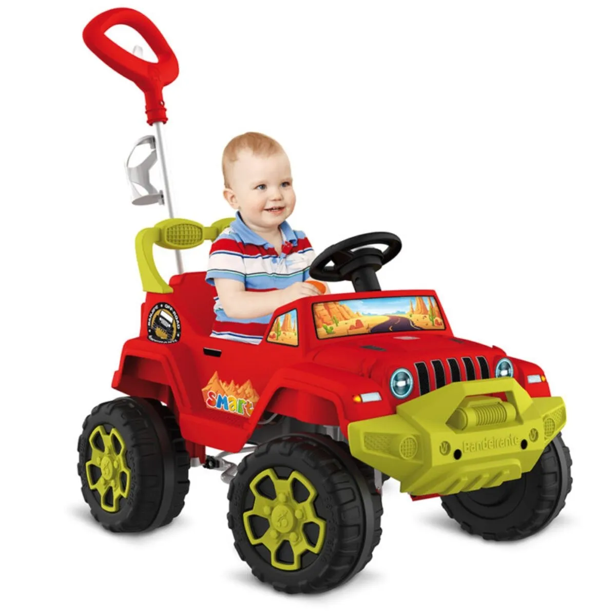 Carrinho Infantil de Passeio Smart Banjipe Vermelho de Pedal Bandeirante