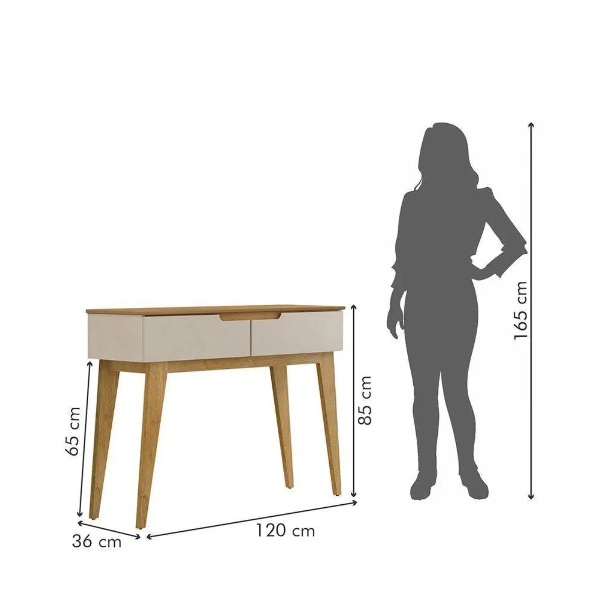 Aparador 2 Portas Belíssima Off White/Cinamomo Valdemóveis