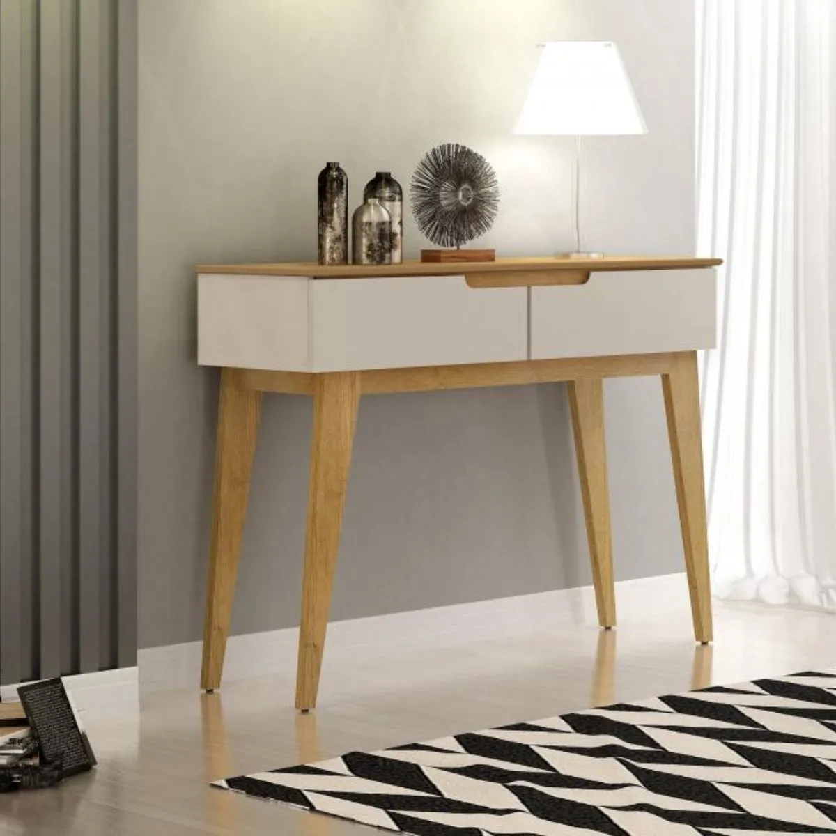 Aparador 2 Portas Belíssima Off White/Cinamomo Valdemóveis