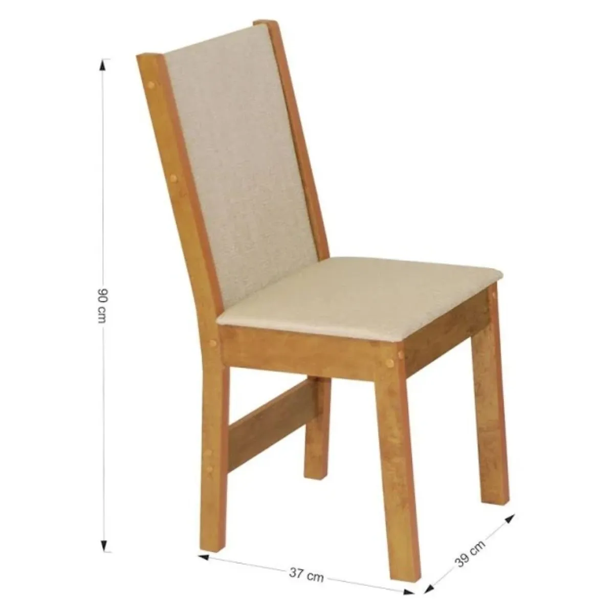 Conjunto Mesa Redonda Ayla Com 4 Cadeiras Nobre Asgard Bege Freijo Off White