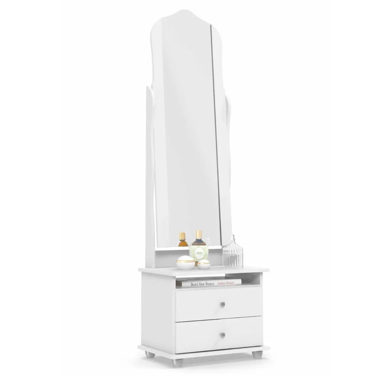 Toucador 2 Gavetas com Espelho Magic New Branco Patrimar