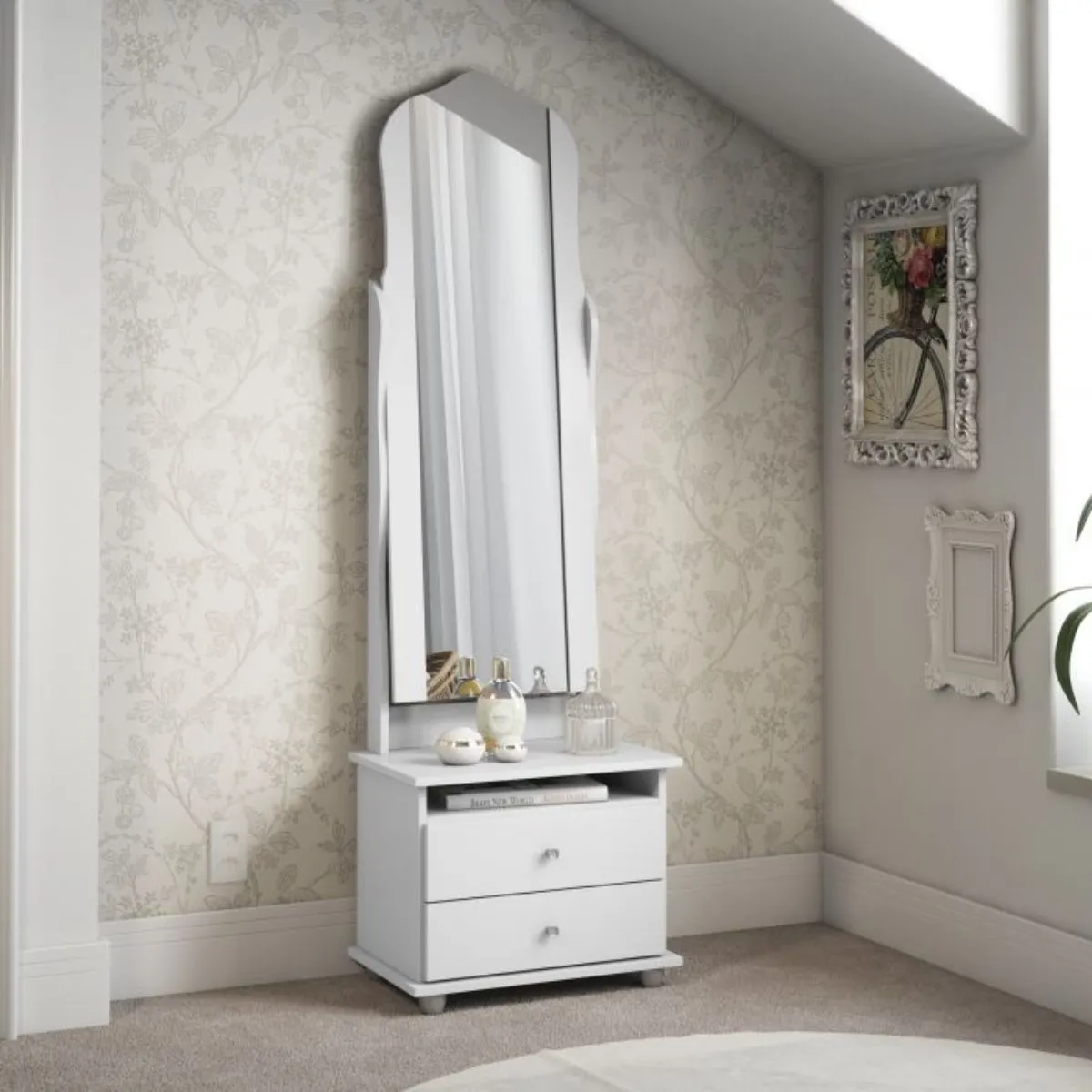 Toucador 2 Gavetas com Espelho Magic New Branco Patrimar