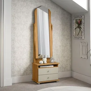 Toucador 2 Gavetas com Espelho Magic New Cinamomo/Off White Patrimar