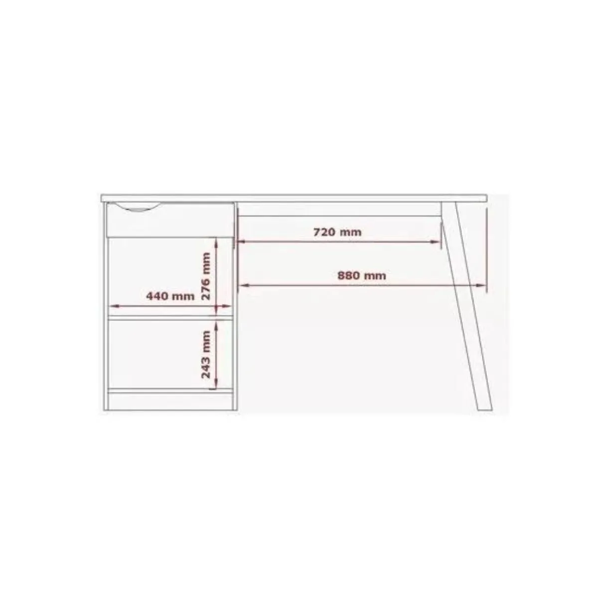 Escrivaninha Prism Retrô Off White/Cumaru