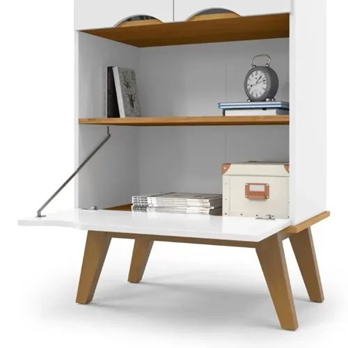 Armário Multiuso Prism Branco Acetinado/Cinamomo Patrimar