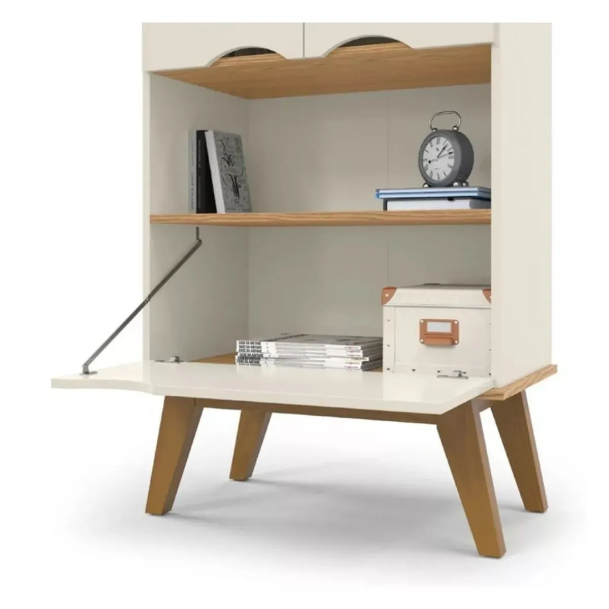 Armário Multiuso Prism Off White/Cumaru Patrimar