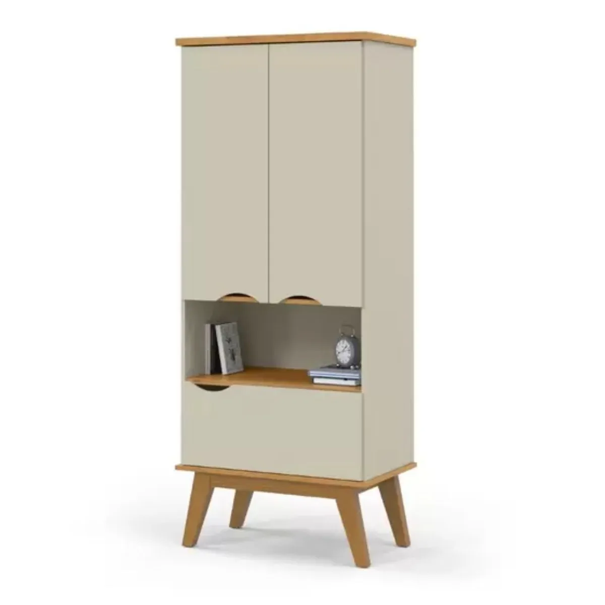 Armário Multiuso Prism Off White/Cinamomo Patrimar