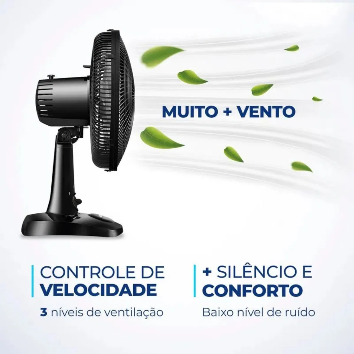 Ventilador de Mesa Super Power VSP-30-B 30cm Mondial 6 Pás 3 Velocidades Preto