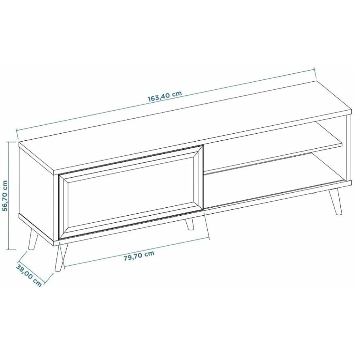 Rack NT 1175 para TV até 60 Polegadas Freijo Trend/Off White
