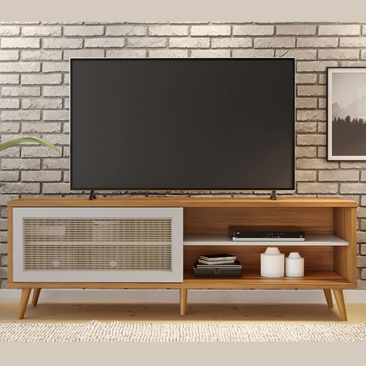 Rack NT 1175 para TV até 60 Polegadas Freijo Trend/Off White