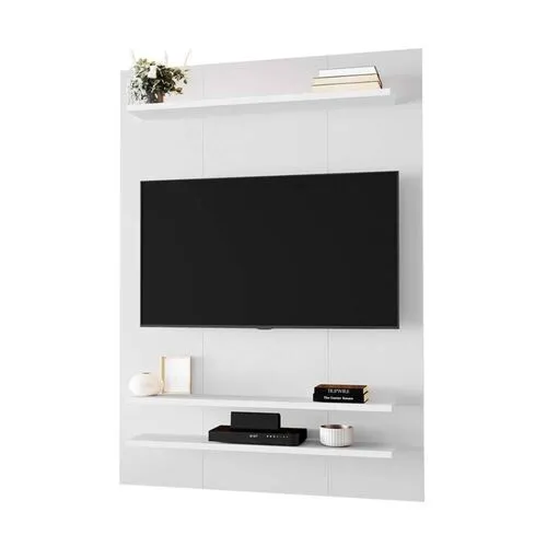 Painel Suspenso NT 1195 para TV Até 50 Polegadas 3 Prateleiras Branco New