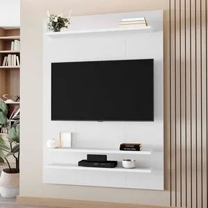 Painel Suspenso NT 1195 para TV Até 50 Polegadas 3 Prateleiras Branco New