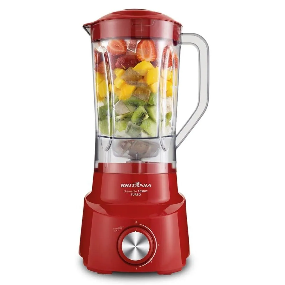 Liquidificador 2,6 Litros Diamante 800 Vermelho 1050W 4 velocidades 220V