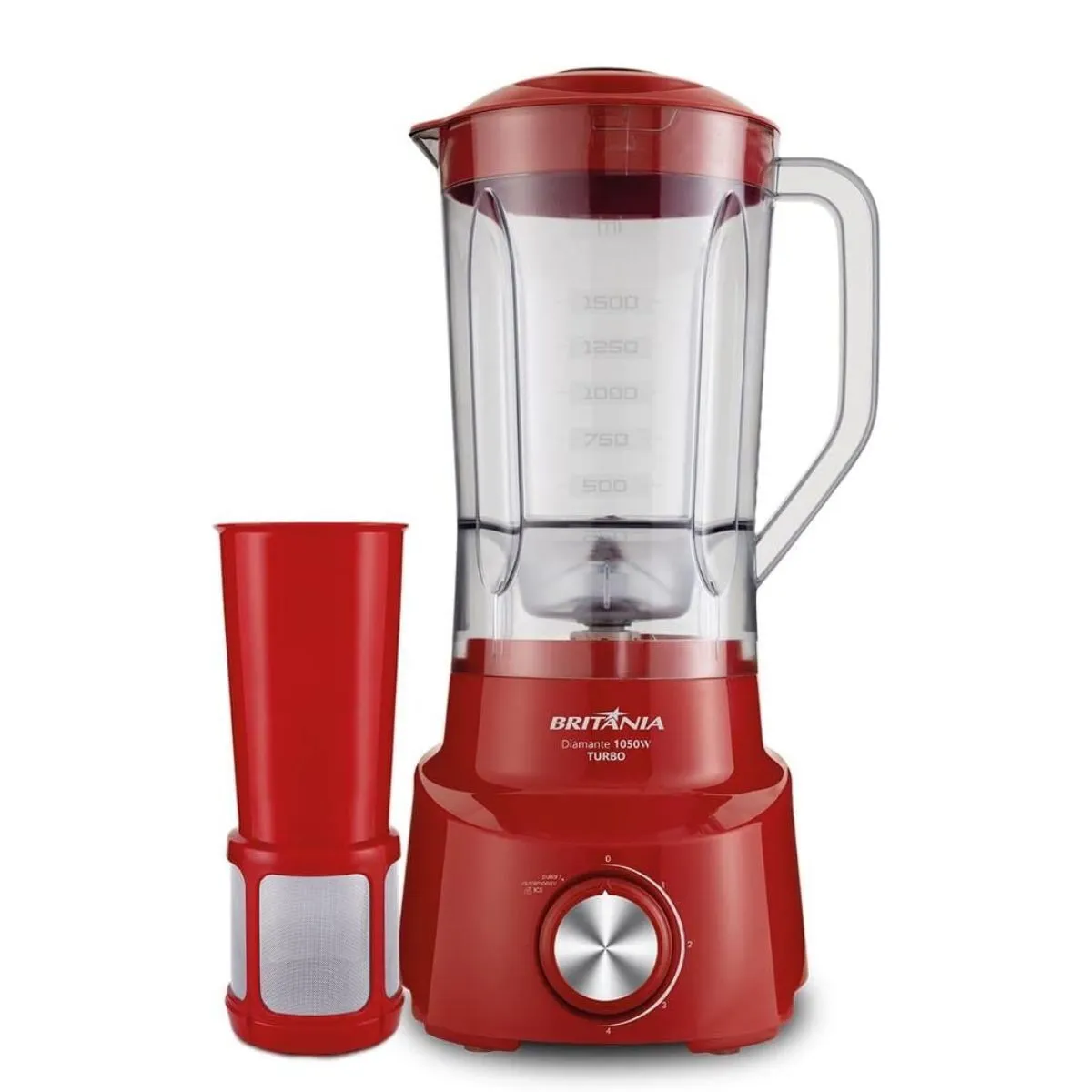 Liquidificador 2,6 Litros Diamante 800 Vermelho 1050W 4 velocidades 220V