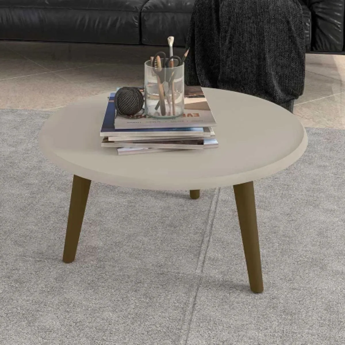 Mesa de Centro Brilhante Off White