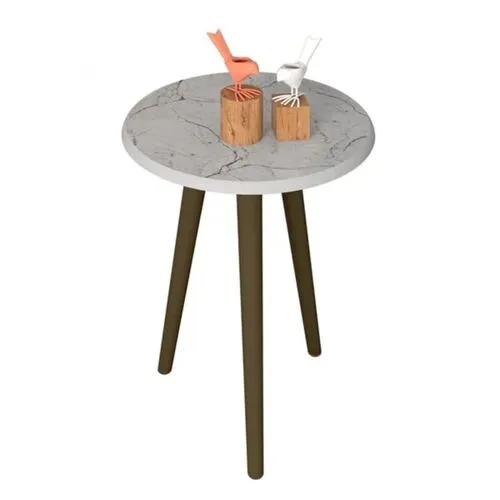 Mesa Lateral Brilhante Carrara